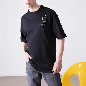 Unisex Mc Crew Cactus Jack Siyah Tshirt