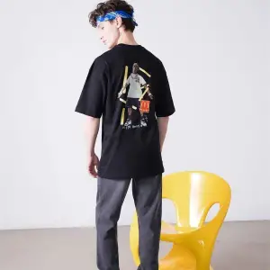 Unisex Mc Crew Cactus Jack Siyah Tshirt