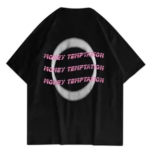 Unisex Money Temptation Siyah Tshirt
