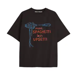 Unisex More Spaghetti Tshirt Beyaz