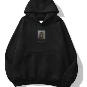 Unisex Mugshot Travis Scott Sweatshirt Siyah