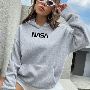 Unisex Nasa Baskılı Sweatshirt KPP-Siyah-NS(Yazı)