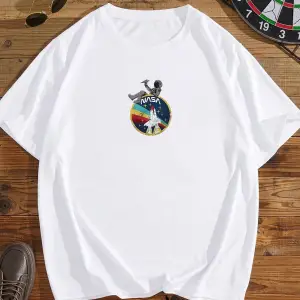 Unisex Nasa Baskılı T-shirt