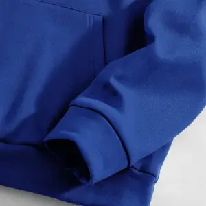 Unisex Never Baskılı Oversize Kapüşonlu Pamuklu Sweatshirt Siyah