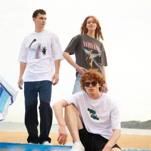 Unisex Nice To Meet You Tshirt Beyaz