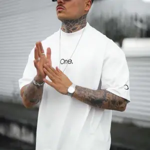 Unisex One Kol Hilal Baskılı Oversize %100 Pamuk