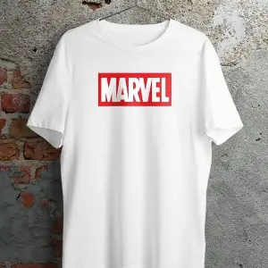 Unisex Örme Marvel Logo Baskılı