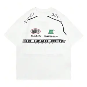 Unisex Oversize Kalıp Sloganlı Grafik Harajuku Style