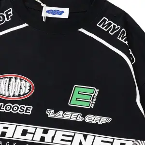 Unisex Oversize Kalıp Sloganlı Grafik Harajuku Style