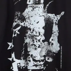 Unisex Oversize Kalıp Yıldız & Slogan Grafikli Harajuku Style