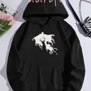 Unisex Oversize Kapüşonlu Kanguru Cepli Harry Potter Baskılı Gri