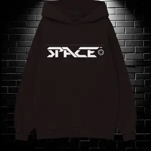 Unisex Oversize Kapüşonlu Kanguru Cepli Space Worldred Baskılı Sweatshirt Hoodie Beyaz