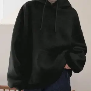 Unisex Oversize Kapüşonlu Sweatshirt Siyah