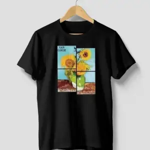 Unısex Oversıze Pamuklu Baskılı Siyah Beyaz Indigo Renk T-shirt