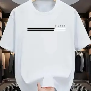 Unisex Paris Baskılı Oversize %100 Pamuk