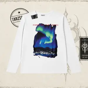 Unisex Paris Biskilet Yaka  Long Sleeve Beyaz