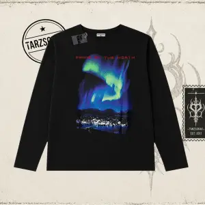 Unisex Paris Biskilet Yaka  Long Sleeve Beyaz