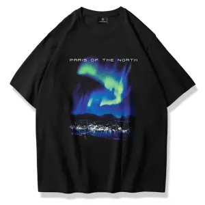 Unisex Paris Tshirt Siyah