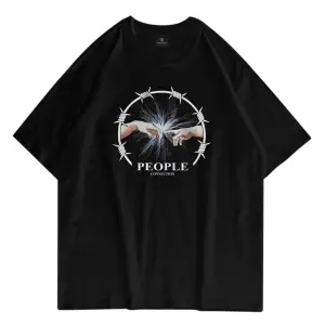 Unisex People Connection Siyah Tshirt