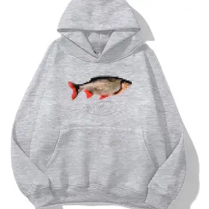 Unisex Pixel Fish Sweatshirt gri