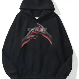 Unisex Please Baby Sweatshirt Hoodie Siyah