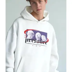 Unisex Pressure Sweatshirt Hoodie Beyaz