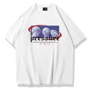 Unisex Pressure Tshirt Beyaz