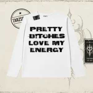 Unisex Pretty Biskilet Yaka  Long Sleeve Beyaz