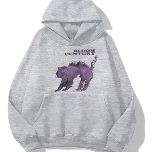 Unisex Purple Cat Sweatshirt gri