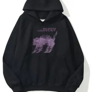 Unisex Purple Cat Sweatshirt gri