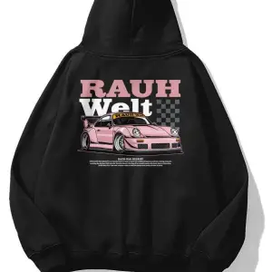Unisex Rauh Welt Sweatshirt Siyah