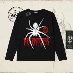 Unisex Relentless Biskilet Yaka  Long Sleeve Beyaz