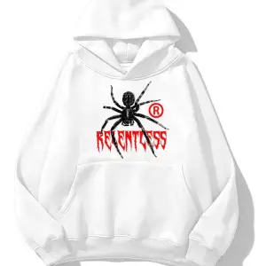Unisex Relentless Sweatshirt Hoodie Beyaz