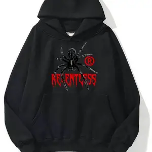 Unisex Relentless Sweatshirt Hoodie Siyah