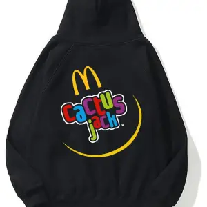 Unisex Renkli Cactusjack Siyah Sweatshirt