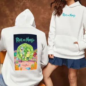 Unisex Rick And Morty Baskılı Sweatshirt TY-siyah-rickmorty