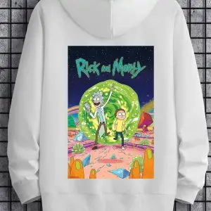 Unisex Rick And Morty Baskılı Sweatshirt TY-siyah-rickmorty