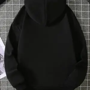 Unisex Ritim Baskılı Kapüşonlu Sweatshirt Siyah