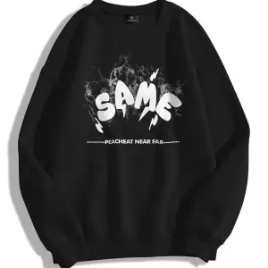 Unisex Same Bisiklet Yaka Sweatshirt Gri