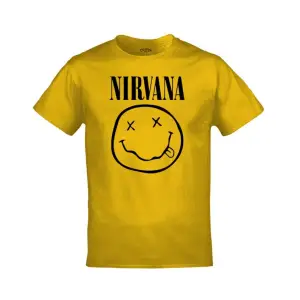 Unisex Sarı Smile Logo Baskılı