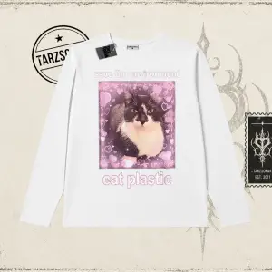 Unisex Save The Environment Biskilet Yaka  Long Sleeve Beyaz