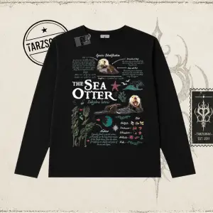Unisex Sea Otter Biskilet Yaka  Long Sleeve Beyaz