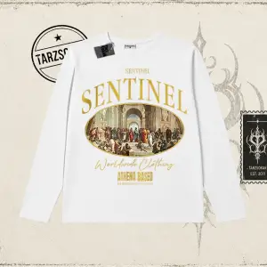Unisex Sentinel Biskilet Yaka  Long Sleeve Beyaz