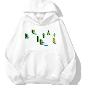 Unisex Shadows Sweatshirt Hoodie Beyaz