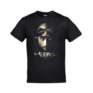 Unisex Siyah 2pac Tupac Baskılı