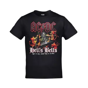 Unısex Siyah Ac Dc Hells Bells Baskılı