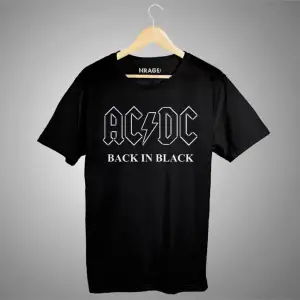 Unisex Siyah Acdc Back In Black Tişört