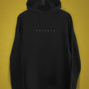Unisex Siyah Balance Baskılı Sweatshirt
