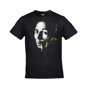 Unisex Siyah Bob Marley Baskılı