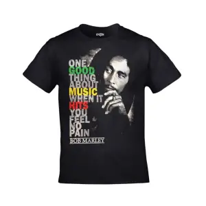 Unisex Siyah Bob Marley Müzik Baskılı